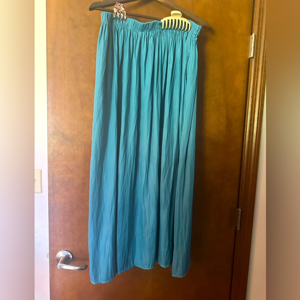 Ask Ourself Teal Maxi Skirt